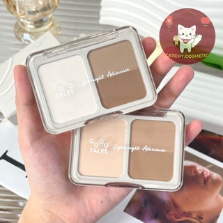 [GOGO TALES] Phấn Tạo Khối GOGO TALES 2 Ô Kèm Highlight Vỏ Trong 9g Mịn Lì Tạo Khối Mũi 3D (GT710)