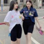 Set sơ mi gấu ngố cho nữ mặc ở nhà, mặc đi chơi, áo sơ mi, quần ngố ôm siêu HOT, siêu xinh