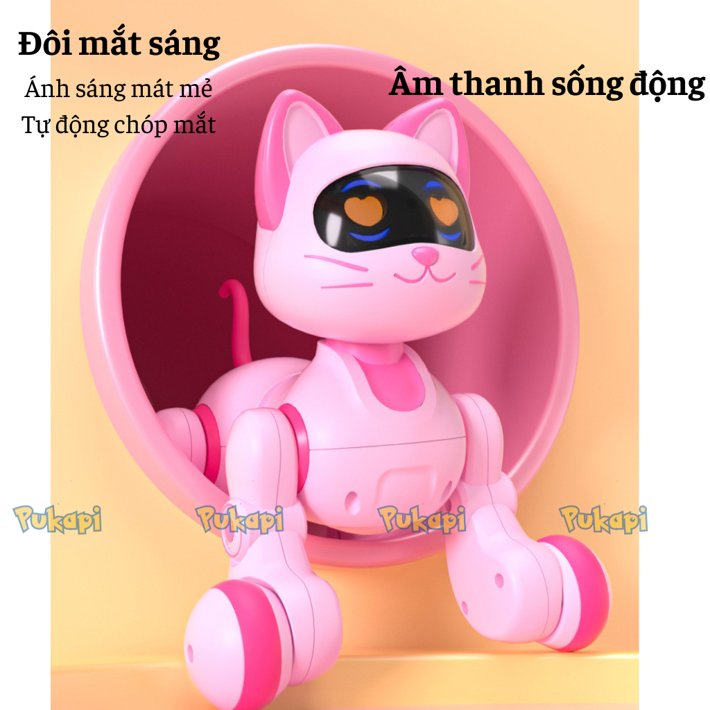Mèo Robot Điều Khiển Từ Xa Thông Minh Mèo Robot Smart Điều Khiển Từ Xa Nhiều Hoạt Động Có Âm Thanh-Đồ Chơi Cho Bé PUKAPI