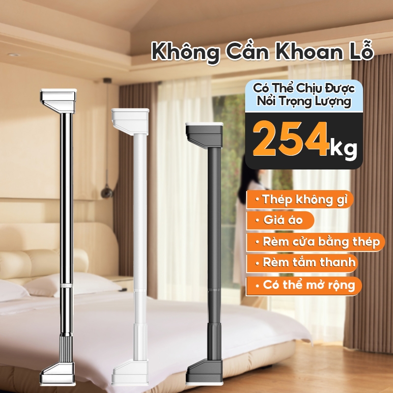 Thanh treo rèm Thanh Treo Đa Năng , Inox 304 không rỉ, Lắp đặt không ...