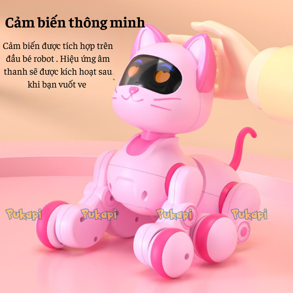 Mèo Robot Điều Khiển Từ Xa Thông Minh Mèo Robot Smart Điều Khiển Từ Xa Nhiều Hoạt Động Có Âm Thanh-Đồ Chơi Cho Bé PUKAPI