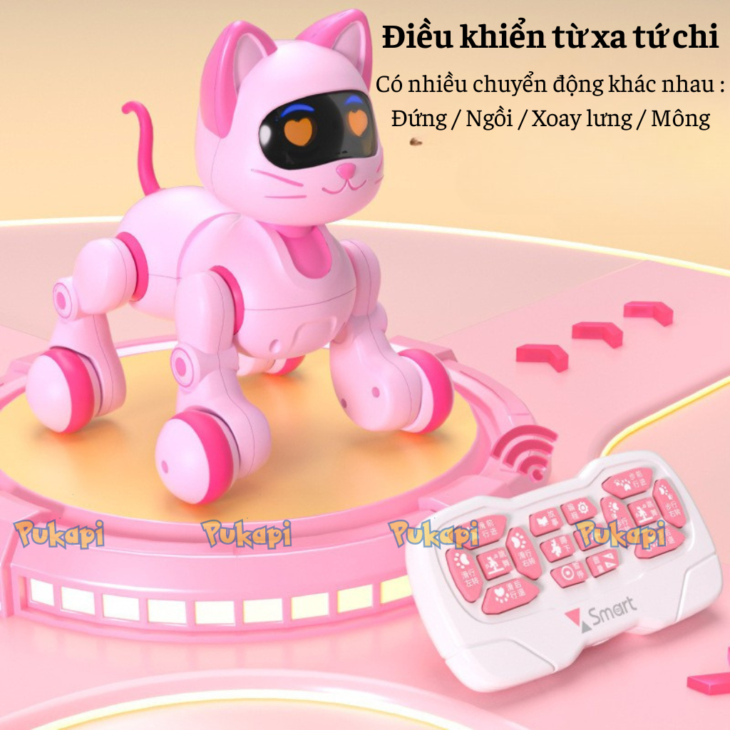 Mèo Robot Điều Khiển Từ Xa Thông Minh Mèo Robot Smart Điều Khiển Từ Xa Nhiều Hoạt Động Có Âm Thanh-Đồ Chơi Cho Bé PUKAPI