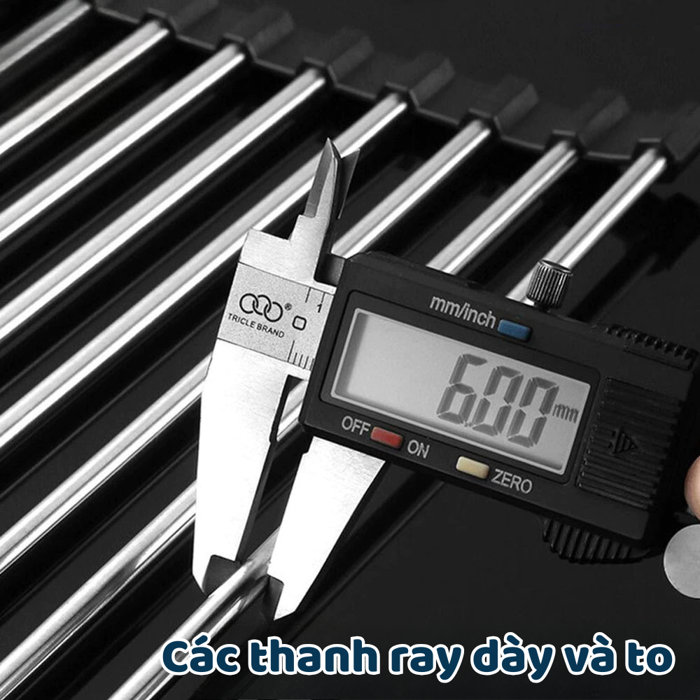Giá inox gác bồn rửa chén đựng bát đĩa tiện lợi, Giá đựng hoa quả đa năng, ráo nước có thể điều chỉnh kích thước