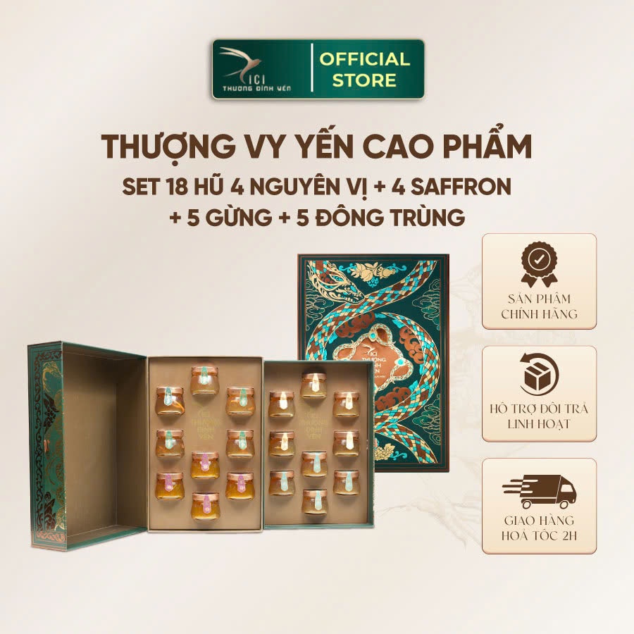 Ảnh Set 18 Hũ Yến Sào Chưng Công Nghệ Cao Cao Phẩm CiCi Thượng Đỉnh Yến 65g Yến Tươi Nguyễn Chất Yến Sào Khánh Hòa Cao Cấp 1
