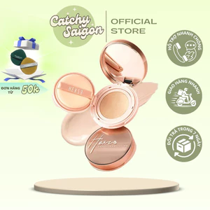Cushion/Phấn Nước HEXZE Kiềm Dầu Vỏ Hồng Tráng Gương, Finish Mỏng Nhẹ, 15gx2