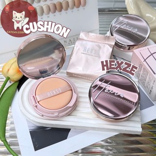 [HEXZE] Cushion/Phấn Nước HEXZE Kiềm Dầu Vỏ Hồng Tráng Gương, Finish Mỏng Nhẹ, 15gx2