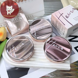 [HEXZE] Cushion/Phấn Nước HEXZE Kiềm Dầu Vỏ Hồng Tráng Gương, Finish Mỏng Nhẹ, 15gx2