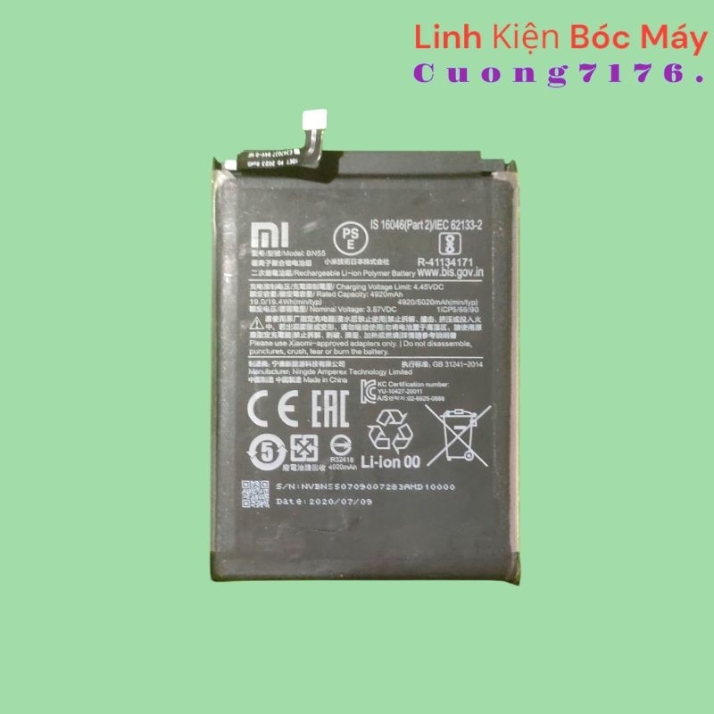 Pin Xiaomi Redmi Note 9S , Note 9 Pro (BN55) 5000mAh Tháo Máy Đã Qua Sử ...