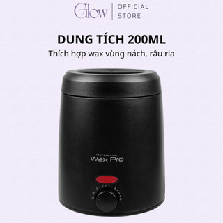 Nồi Nấu Sáp Wax Lông GLOWWAXING ProWax 200 Mini Màu Hồng Chống Dính Cao Cấp Kèm Lòng Silicon 1013
