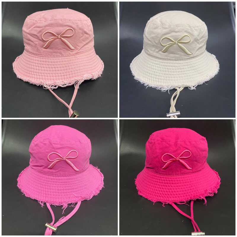 MŨ VÀNH TRÒN TUA RUA CHO BÉ TỪ 2-5 TUỔI PHỐI THÊU NƠ CỰC XINH HOT TREND