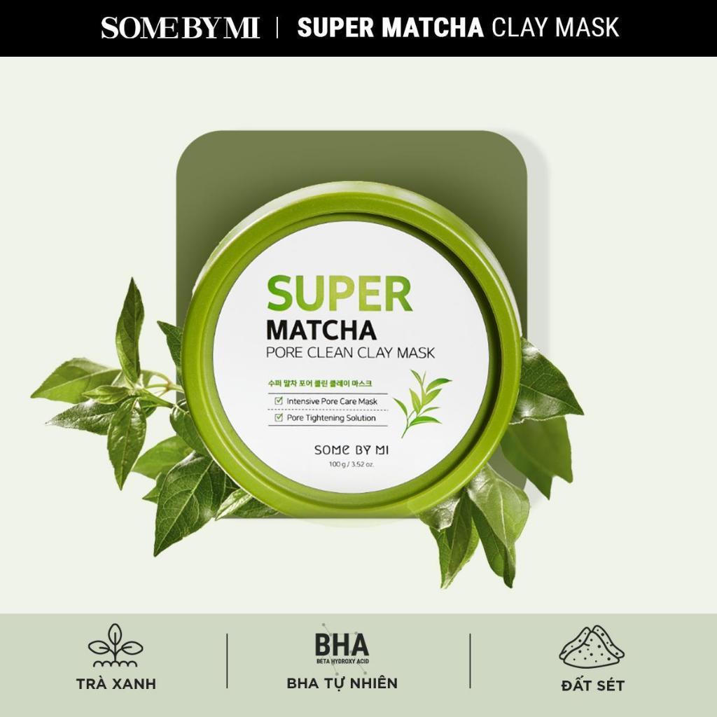 Ảnh [SP Live] Some By Mi Mặt nạ đất sét trà xanh Super Matcha Pore Clean Clay Mask 100g hỗ trợ làm sạch mụn đầu đen 2