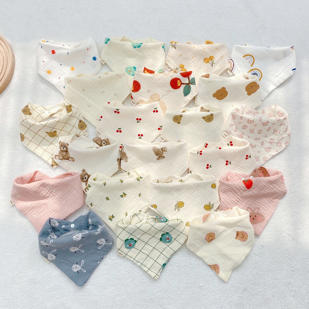 Yếm dãi tam giác cho bé, yếm dãi cotton