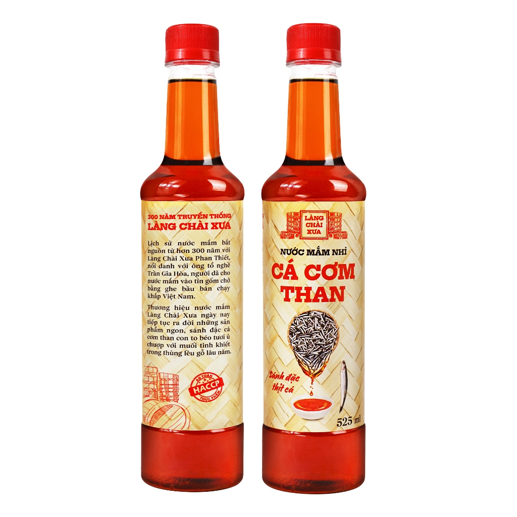 Ảnh 3 than - 3 vàng Nước Mắm Nhỉ Làng Chài Xưa Cá Cơm Than, Cá Cơm Ruột Đỏ 525ml/chai nhựa cao cấp 1