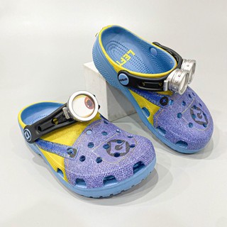Dép sục classic minion 3 mắt kính, Sục cho bé trai bé gái Despicable Me Clog mắt lé tặng kèm jibbitz charms gắn dép