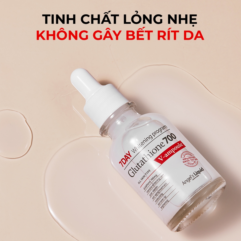 Ảnh Bộ Đôi Serum, Kem Dưỡng Trắng Da, Cấp Ẩm Đa Tầng Angel's Liquid Glutathione 700mg + 5% HA Serum 30ml & Cream 50ml 4