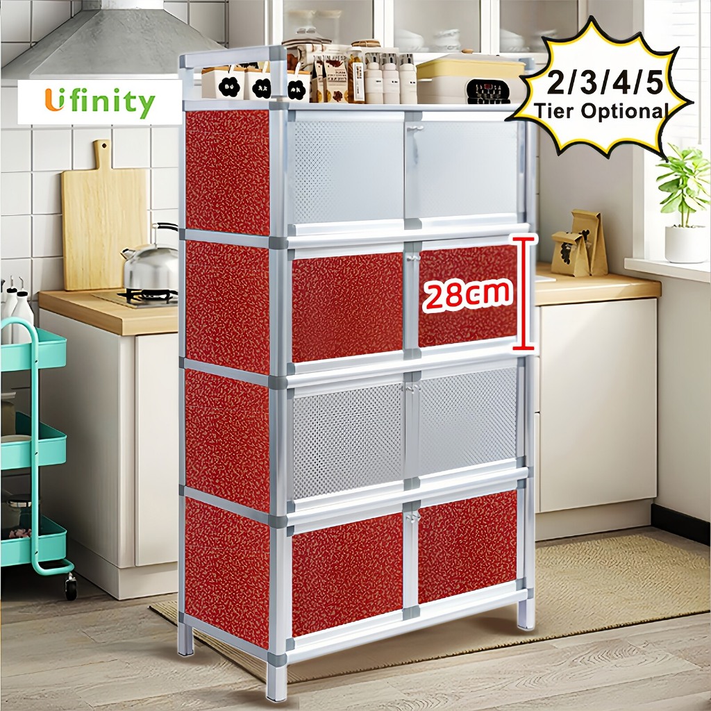 Lifinity Kệ Bếp Đa Năng 3-4 Tầng Thiết Kế Đựng Gia Vị, Nồi Chảo, Chống Bụi, Tiết Kiệm Diện Tích