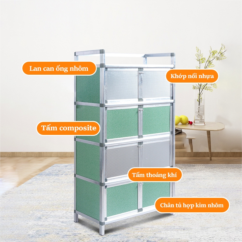 Lifinity Kệ Bếp Đa Năng 3-4 Tầng Thiết Kế Đựng Gia Vị, Nồi Chảo, Chống Bụi, Tiết Kiệm Diện Tích