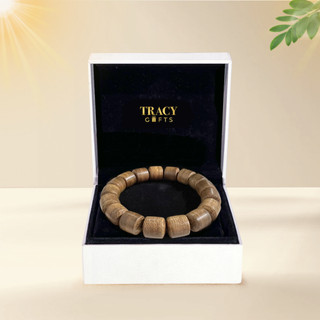 Vòng tay trầm hương thống lu “Minh Trí Tài Lộc” TRACY GIFTS, tuổi trầm 10 năm, phong thủy bình an