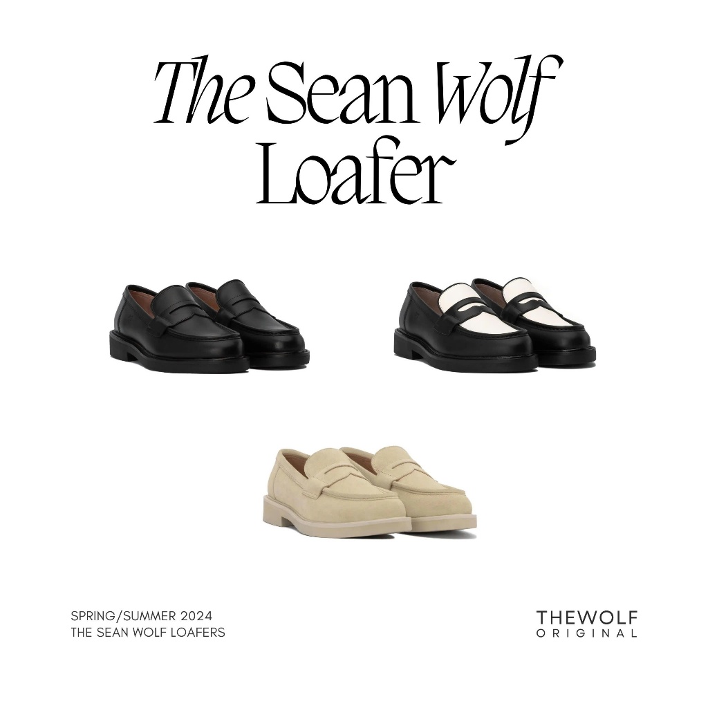 Ảnh Giày Lười Nam Nữ THEWOLF SEAN PENNY LOAFER - Đen / Đen Kem / Tan 1