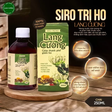 Siro ho thảo dược THẦY THUỐC GIA ĐÌNH LANG CƯỜNG giúp hỗ trợ thanh phế, giảm ho, ho có đờm, đau họng 250ml