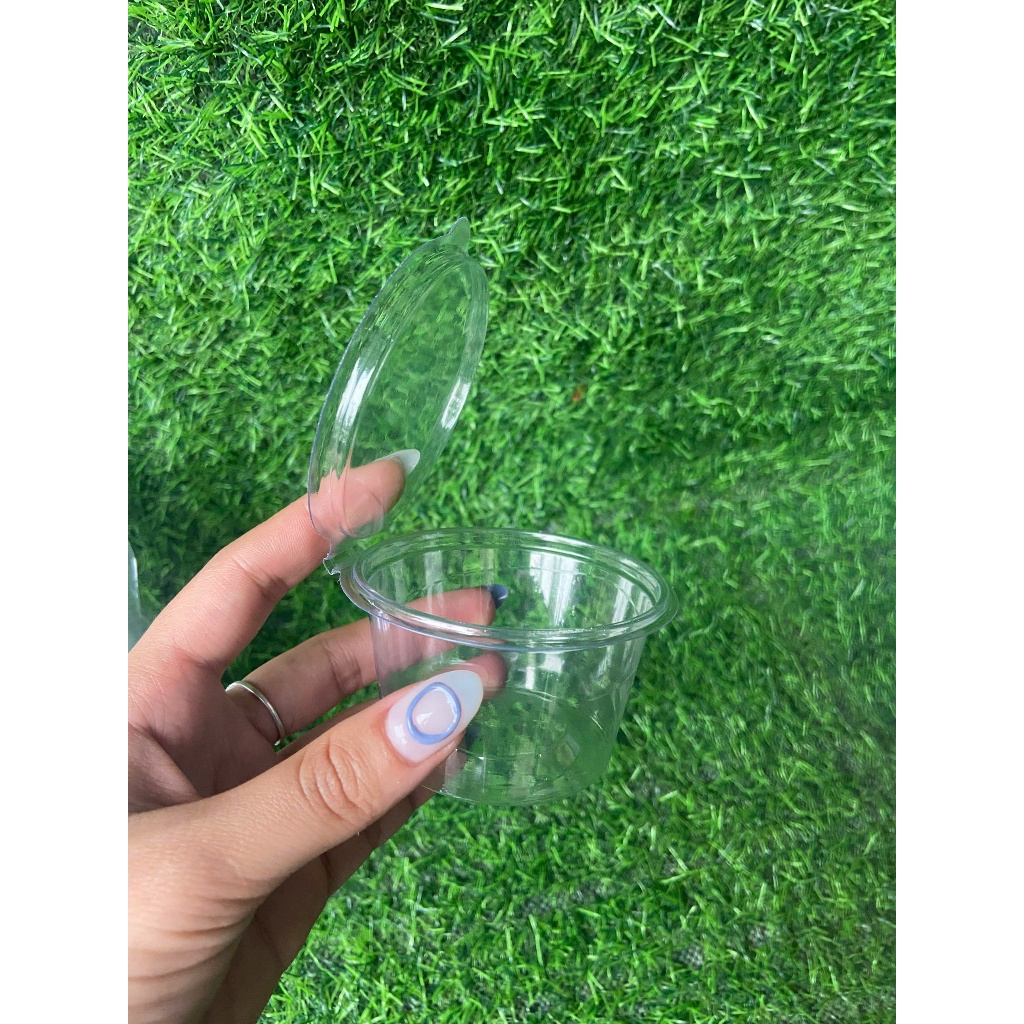 Sỉ Bịch 50 Hũ sốt nắp liền - cốc nhựa nắp cài dùng 1 lần đựng nước sốt , nước chấm dung tích 50ml 120ml