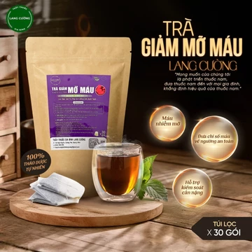 Trà giảm mỡ máu THẦY THUỐC GIA ĐÌNH LANG CƯỜNG máu nhiễm mỡ, hỗ trợ kiểm soát cân nặng