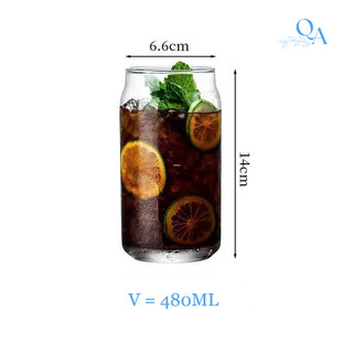 Cốc Thủy Tinh Hình Lon Coca Siêu Xinh, Chịu Nhiệt Cao - Phong Cách RETRO NHẬT BẢN Mới Cho Không Gian