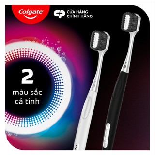 [HB Gift] Bộ 2 bàn chải Colgate trắng răng Optic White/ O.W Purple với lông chải 2 tầng sạch vượt trội, loại bỏ vết ố