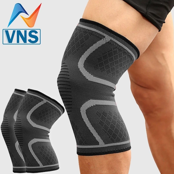 Băng Gối Thun Thể Thao Viền Xám VN09, Bó Gối Thể Thao Ôm Cơ