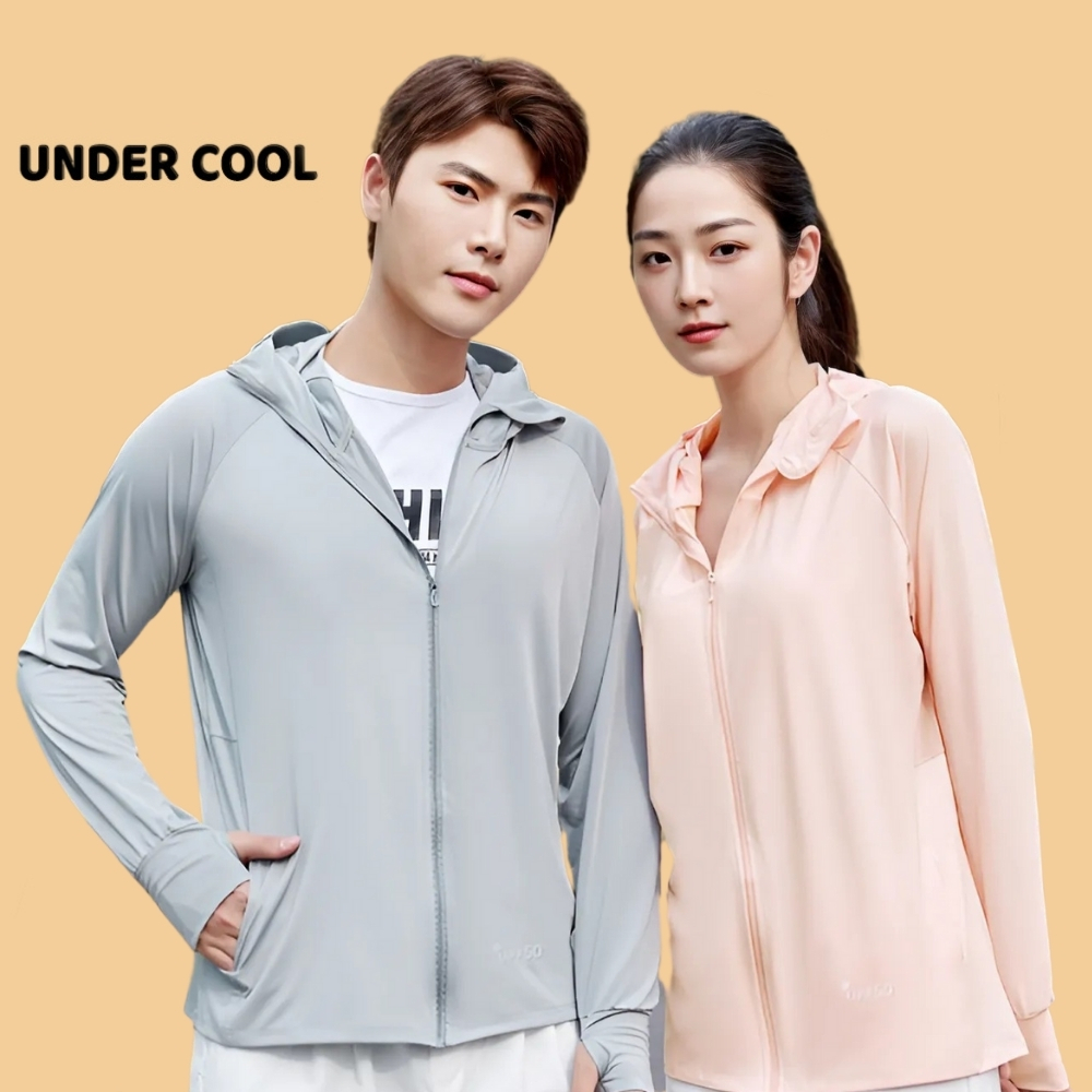 Áo Khoác Chống Nắng Nữ UNDERCOOL UPF50+ Đổi Màu Logo Chất Lụa Băng Mát Dáng Xuông Che Nắng Tối Ưu Có Túi Tiện Lợi ACN07