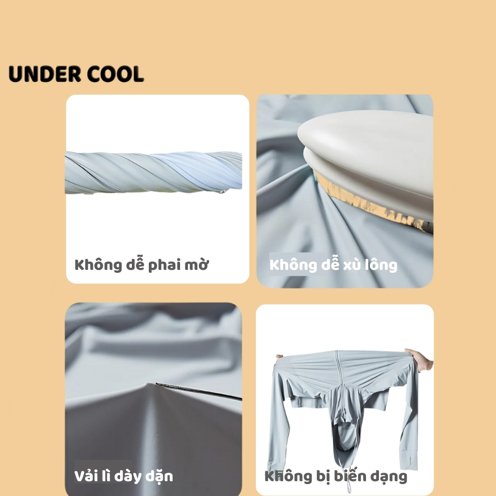 Áo Khoác Chống Nắng Nữ UNDERCOOL UPF50+ Đổi Màu Logo Chất Lụa Băng Mát Dáng Xuông Che Nắng Tối Ưu Có Túi Tiện Lợi ACN07