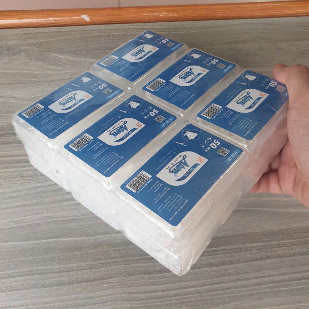 LỐC tăm chỉ nha khoa ATEN, 12 hộp nhựa ngang, mỗi hộp 50 chiếc, sợ siêu mảnh, vệ sinh kẽ răng tốt