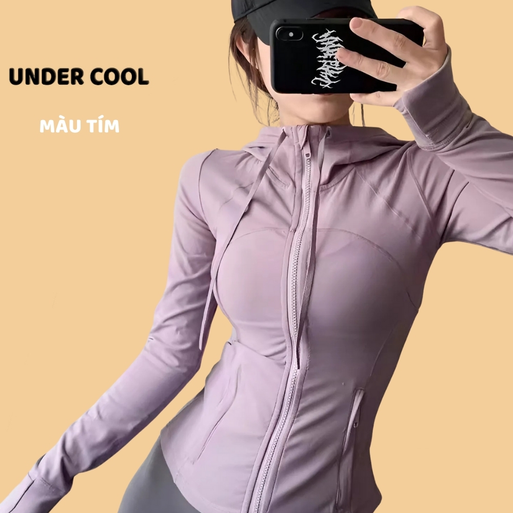 Áo Khoác Tập Gym UNDERCOOL Chống Nắng UPF 50+ Chất Co Giãn Thoáng Khí Chiết Eo Ôm Gọn Body Bảo Vệ Da Khi Vận Động ACN08
