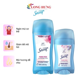 Sáp khử mùi Secret Invisible Solid (45g/73g)