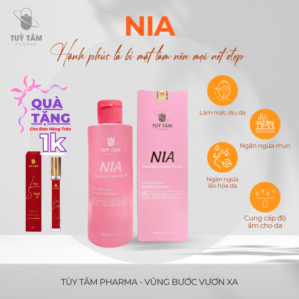 Dung dịch vệ sinh phụ nữ NIA chính hãng 200ml