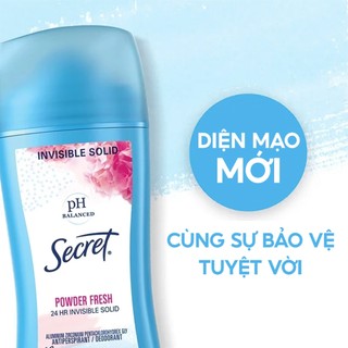 Sáp khử mùi Secret Invisible Solid (45g/73g)