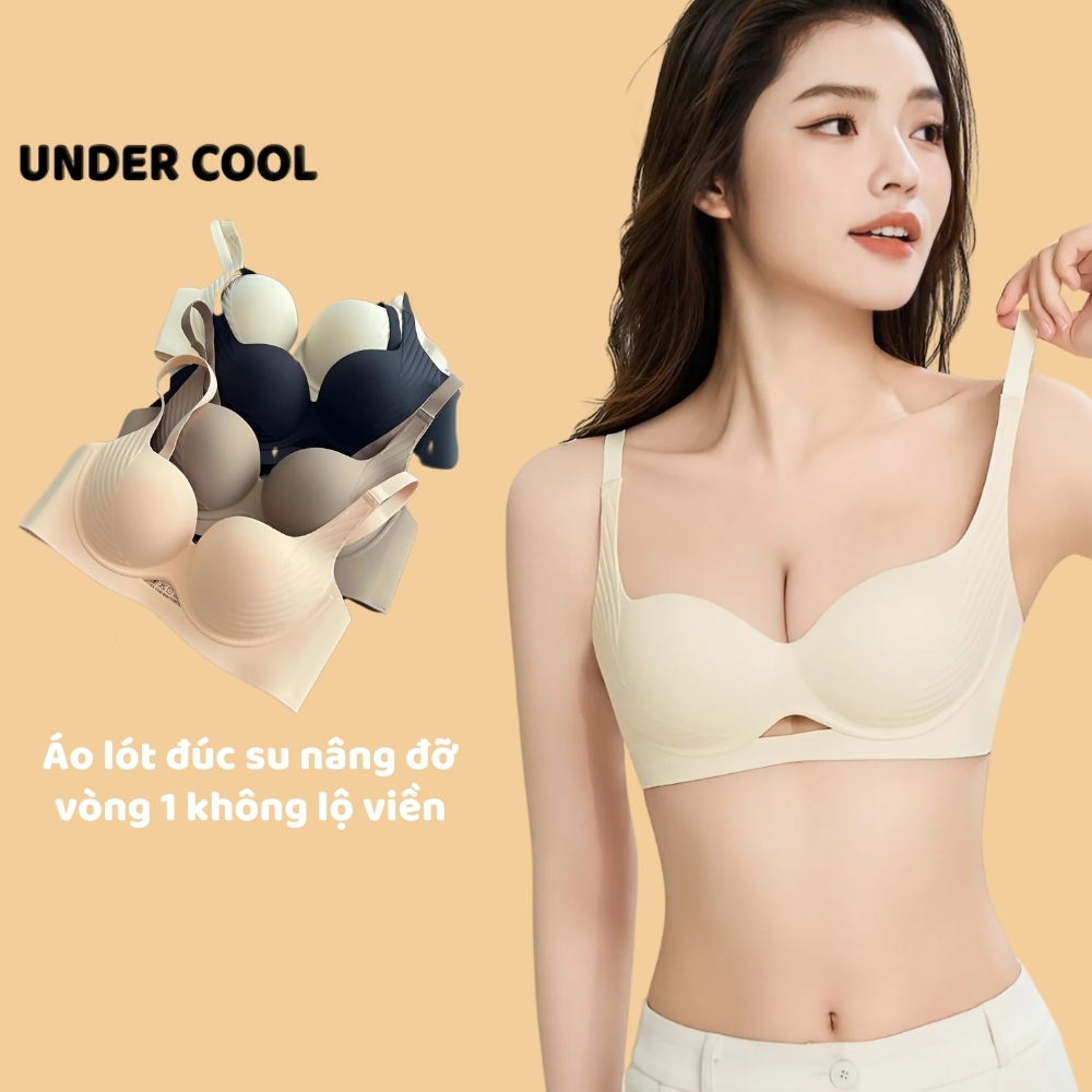 Áo Ngực Nữ UNDERCOOL Su Đúc Dày 3cm, Nâng Đỡ Vòng 1, Tạo Dáng Đầy Đặn, Mặc Áo Dài Không Lộ Viền, Êm Ái AL66