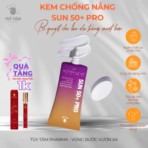 Kem chống nắng Sun Pro 50+/PA++++ UVB + UVA UV High Protection - 70gram - Tùy Tâm pharma