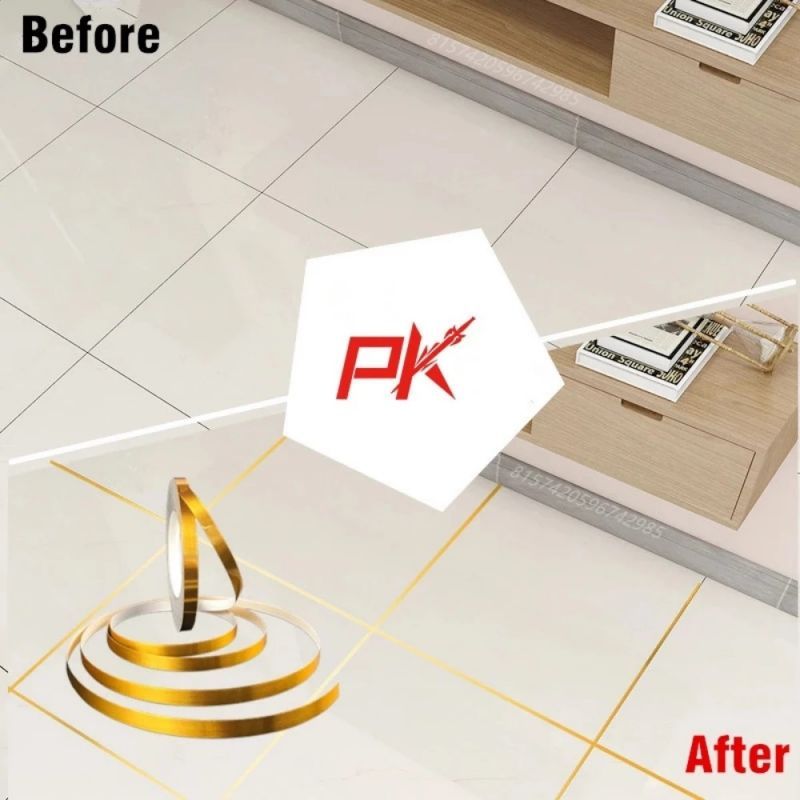 Cuộn chỉ dán viền trang trí nội thất Màu Vàng Đồng,Băng Keo Gạch Sứ Trang Trí, rộng 5mm 10mm 20mm dài 50m