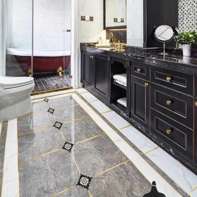 Cuộn chỉ dán viền trang trí nội thất Màu Vàng Đồng,Băng Keo Gạch Sứ Trang Trí, rộng 5mm 10mm 20mm dài 50m