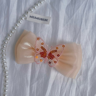 🌸 [KN01] Kẹp Tóc Handmade Cho Bé Gái Nơ Vải Voan