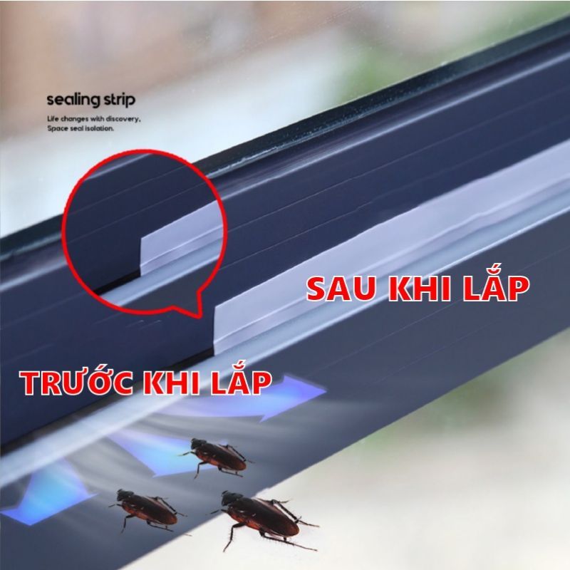 Cao Su Dính Khe Cửa Đóng / Khe Cửa Thuận Tiện Bụi