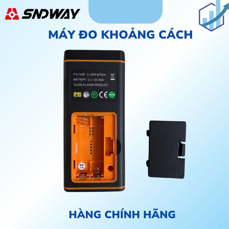 Thước đo khoảng cách bằng tia laser SNDWAY SW-M50/M70/M100 kết hợp bọt thủy ngang và dọc.