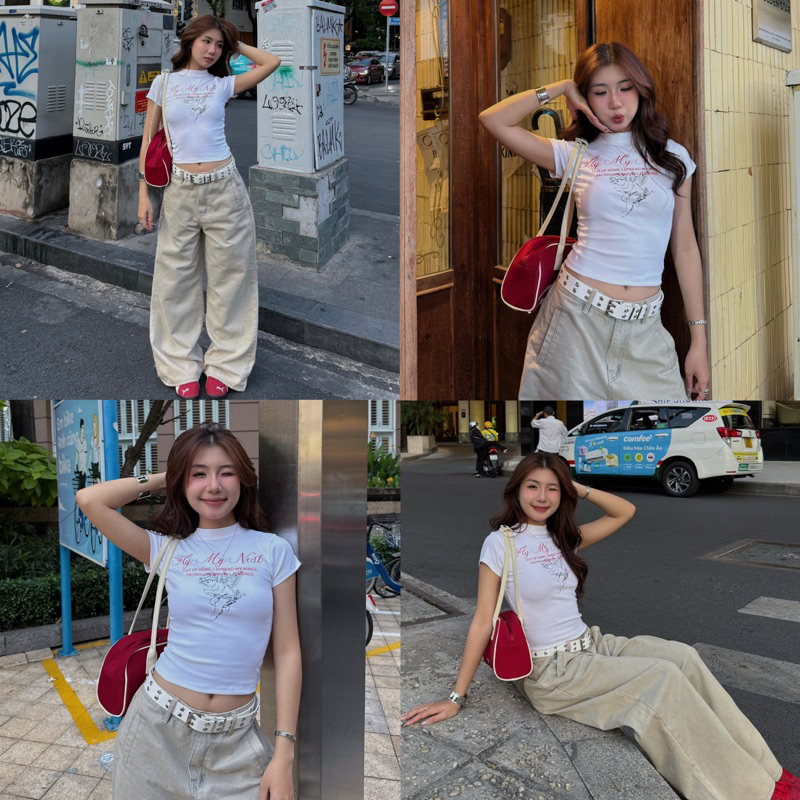 AYU TOP - Áo Thun Ôm DEROSE In Hình Chất Liệu Thun Trơn Mịn Co Giản 4 Chiều | BigBuy360 - bigbuy360.vn