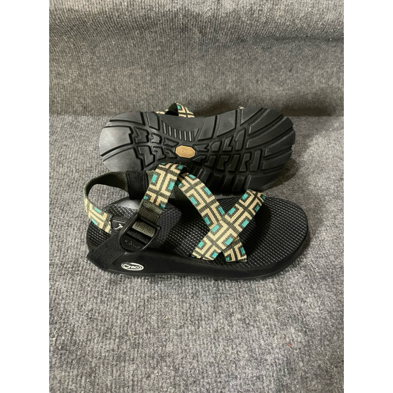 Sandal Chaco Nam màu kẻ vàng ô vuông