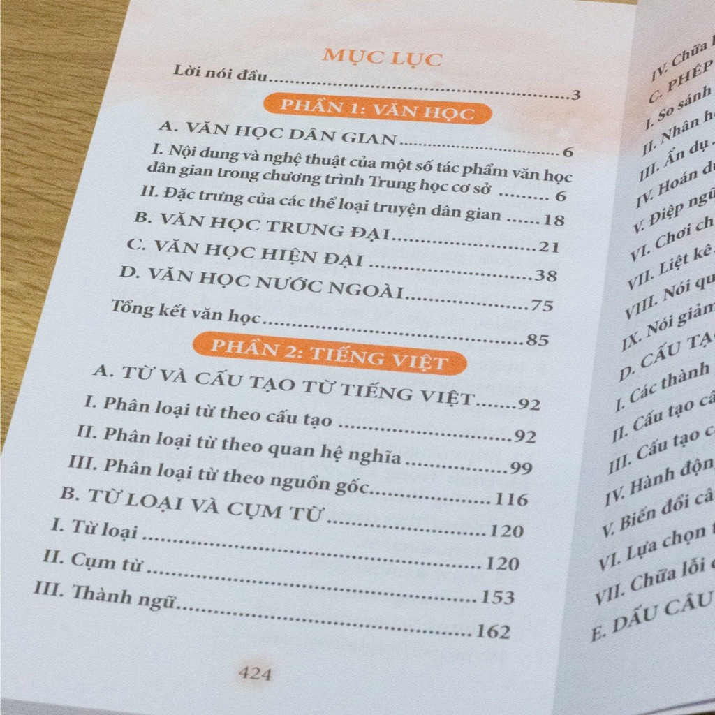 Ảnh Sách: Sổ Tay Kiến Thức Toán + Vật Lý + Hóa Học + Tiếng Anh + Ngữ Văn Trung Học Cơ Sở 4