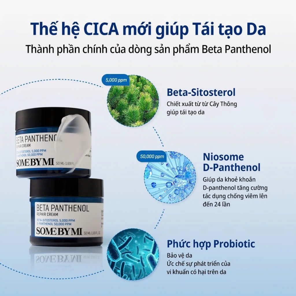 Ảnh [SP Live] Kem dưỡng Some By Mi Beta Panthenol Repair Cream D-Panthenol 5% 50ml phục hồi da 1