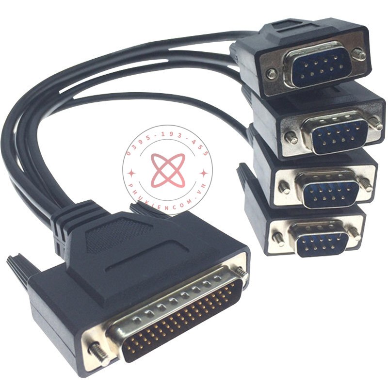 Cáp chuyển đổi DB44 ra 4 cổng DB9 50Cm - D-SUB 44PIN to DB9/RS232 ...