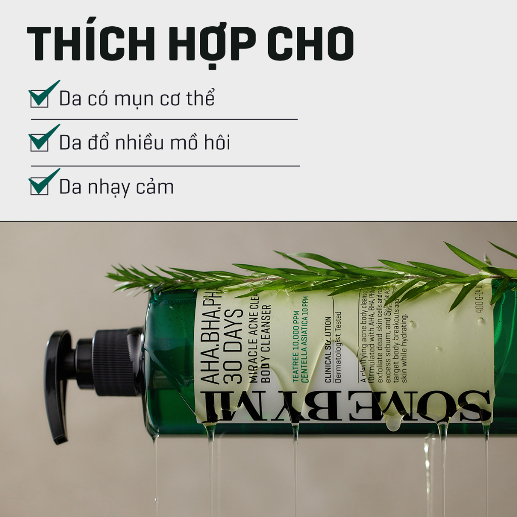 Ảnh Some By Mi Sữa tắm hỗ trợ giảm mụn cơ thể AHA-BHA-PHA 30 Days Miracle Acne Clear Body Cleanser 400g 3