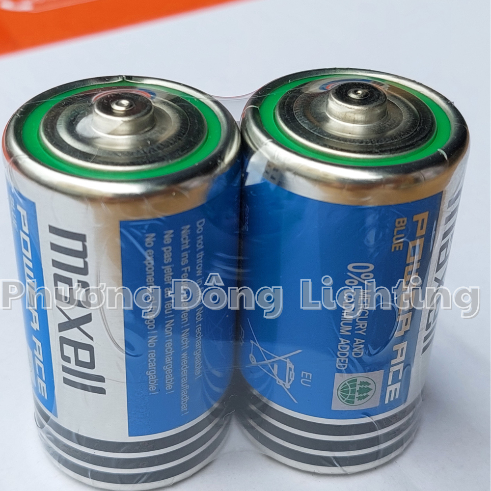 Vỉ 2 viên PIN Đại MAXELL R20C - Size D / 1.5V Chính hãng